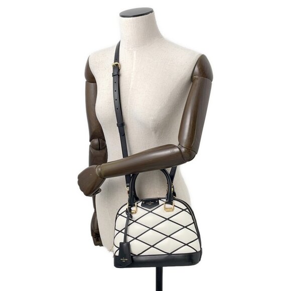 LOUIS VUITTON Alma Size BB Lamb Leather White/Black M23761 - Picture 5 of 16